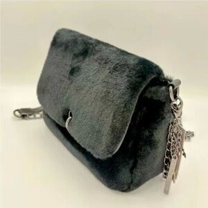 Luxurious Black Fur  Gilda Paris Women Bag